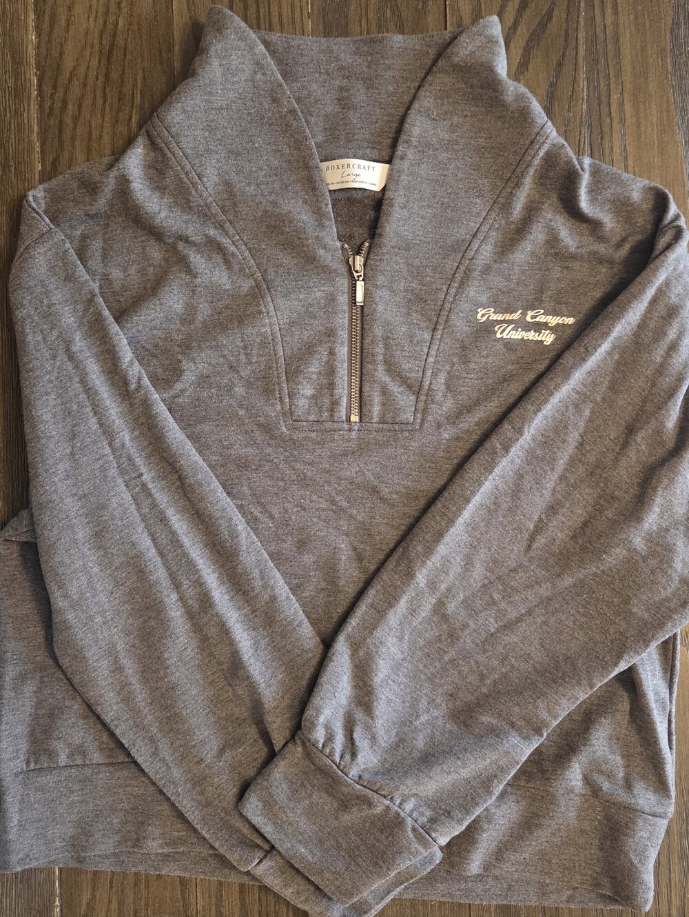 Boxercraft GCU Gray Half-Zip Sweatshirt